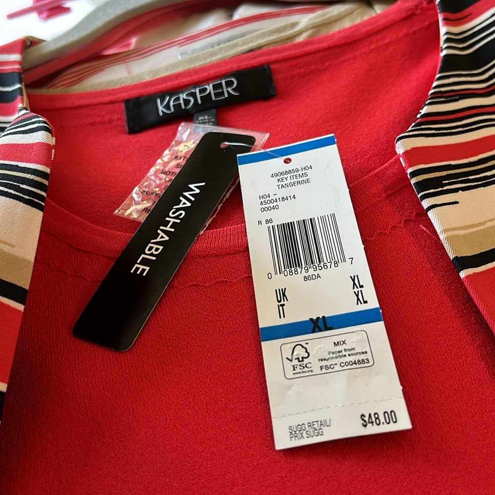 3 pieces Kasper including 3/4 length jacket plus 2 knit tops .  Tops NWT - Picture 13 of 15